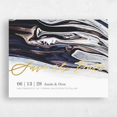 Brown Wedding Save the Date - Larimer Border