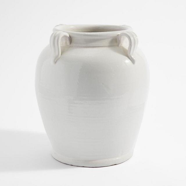 Emery Ceramic Vase, Large, White