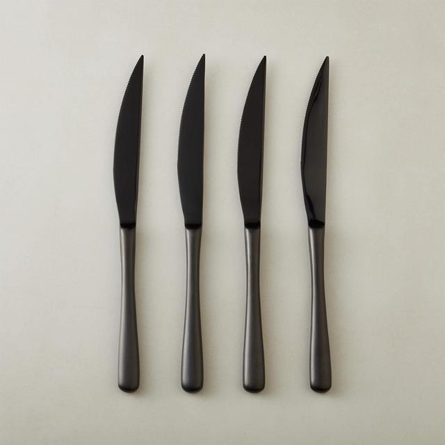 Sizzle Black Steak Knives Set of 4