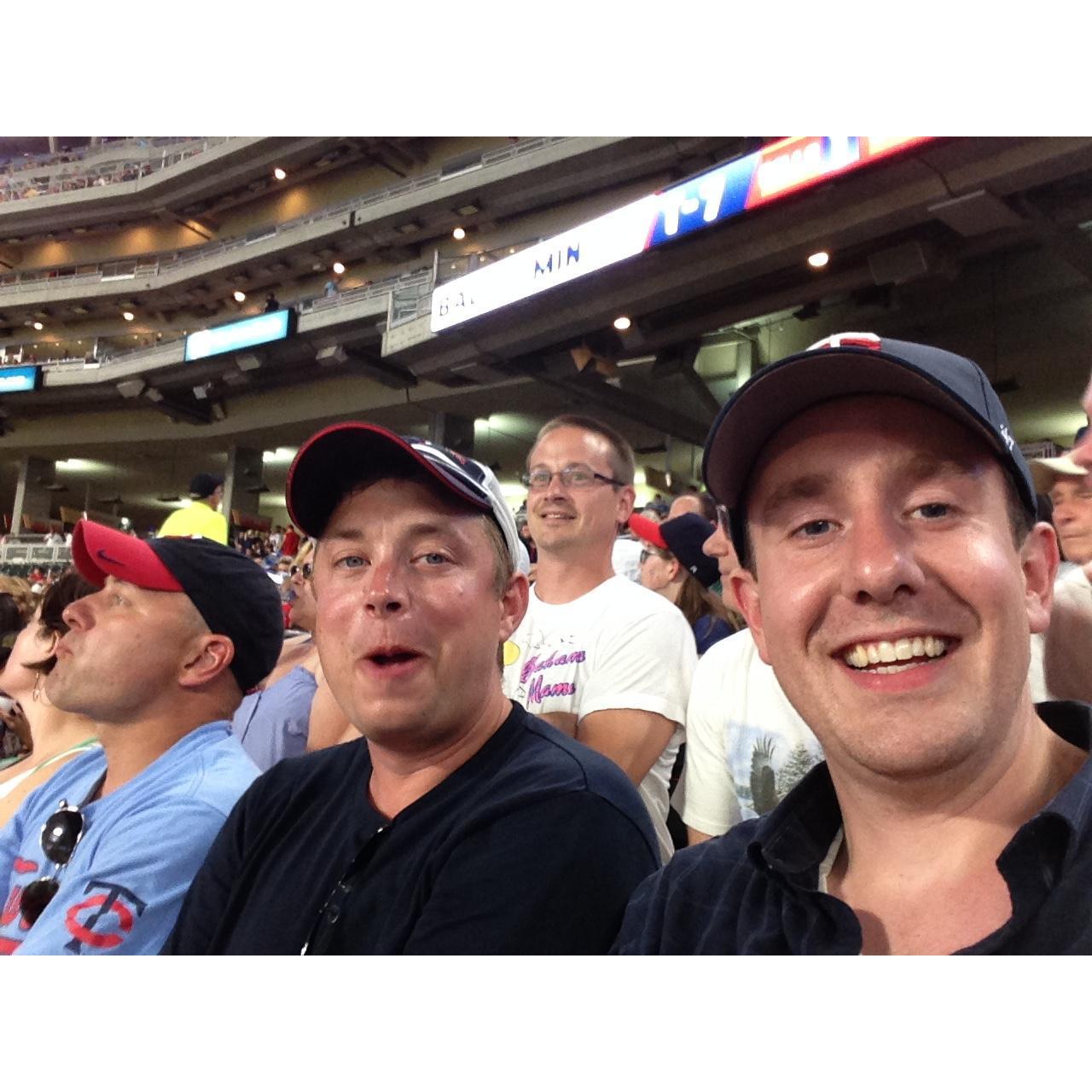 Anthony and Tim at the ball game