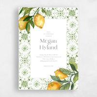 Green Wedding Wedding Shower Invitation - Limoncelli Portrait