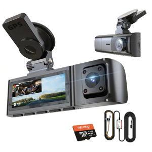 Rexing - R316 4K GPS WiFi Front & Cabin Cam - Black