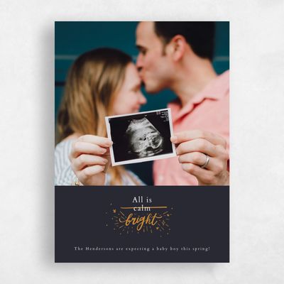 Ebony, Black Holiday Card - Twilight Portrait