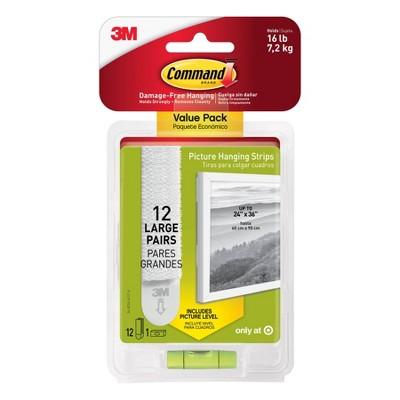 Command Picture Hanging Strips (12 Sets of Strips) White