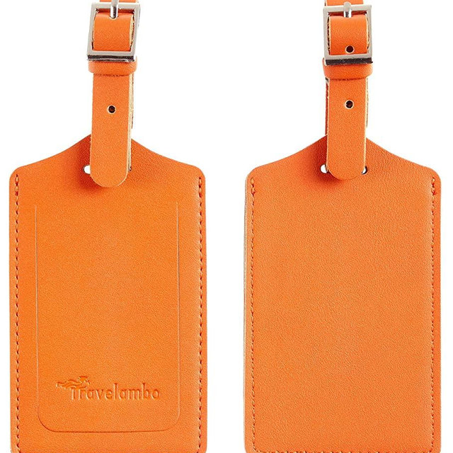 Travelambo Leather Luggage Bag Case Tags