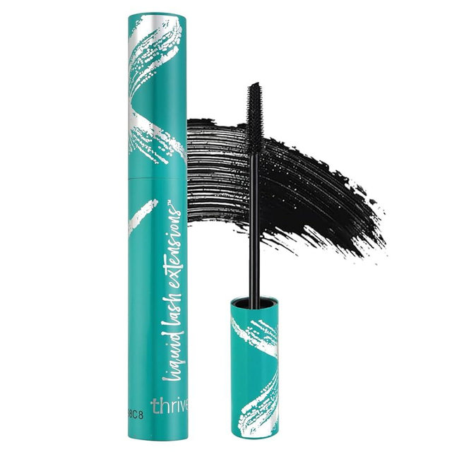 Thrive Mascara (Black 10.7g/0.38 OZ), Thrive Mascara Liquid Lash Extensions - Waterproof and Sweat Resistant