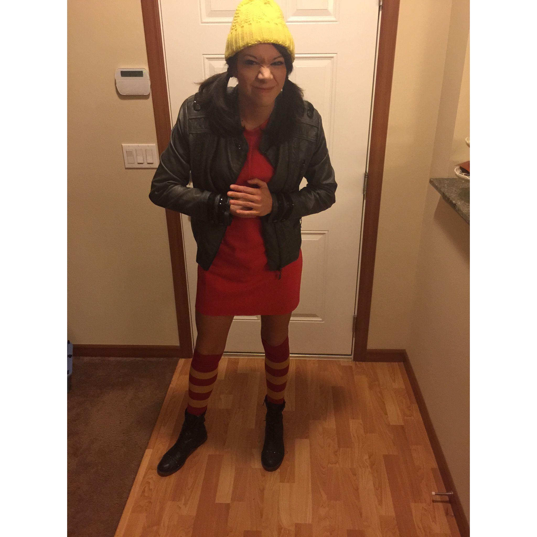 Flashback to the night I met Lacey. Halloween 2015 , I'm Ashley Spinelli from Recess