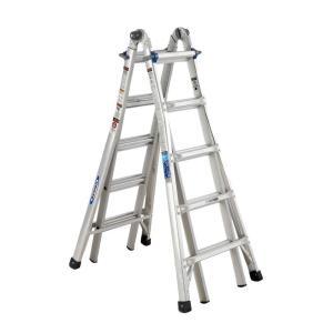 22 ft. Reach Aluminum Telescoping Multi-Position Ladder with 250 lb. Load Capacity Type I Duty Rating