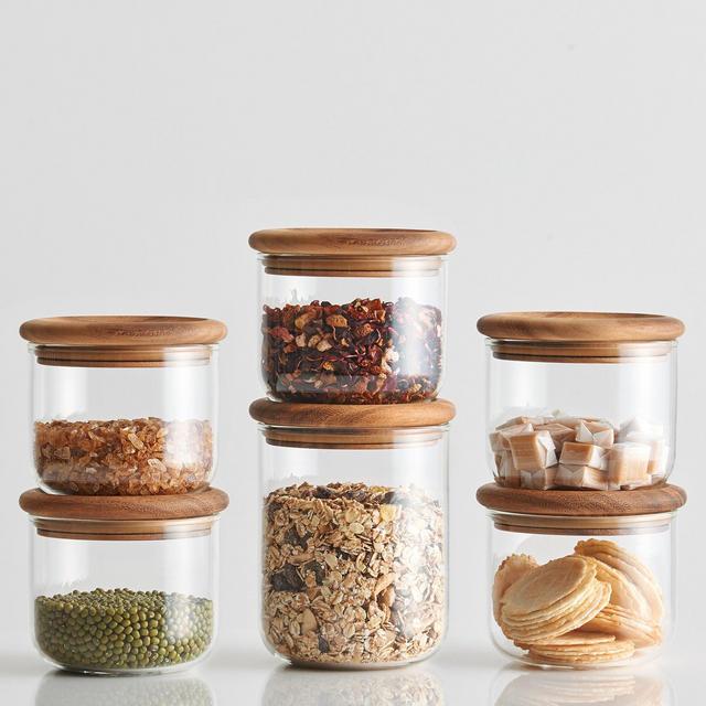 Baum Neu Glass & Wood Storage Jar