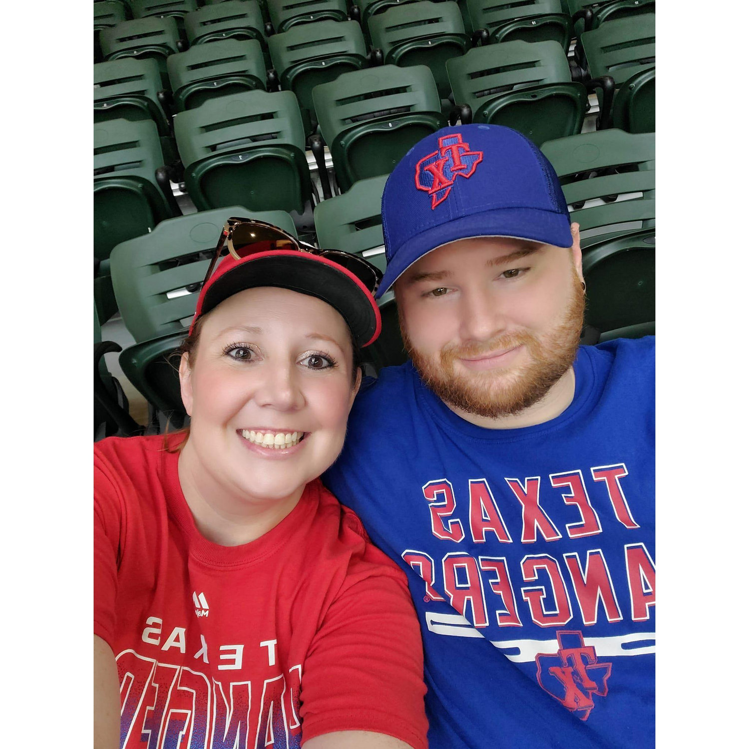 We love going to the Rangers games.