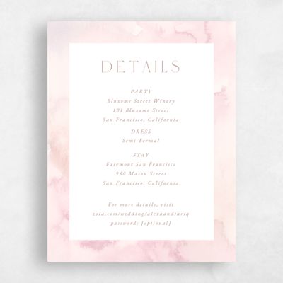 Dusty Pink Wedding Enclosure - Beaux-Arts