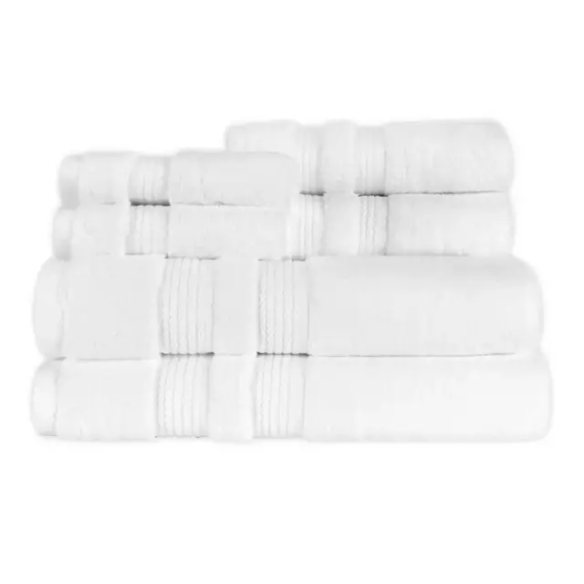 Caro Home Bel Aire 6-Piece Towel Set in White