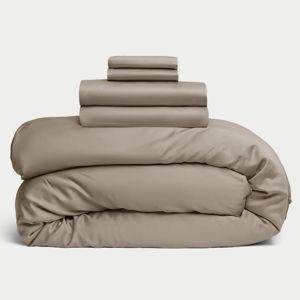 Bamboo Bedding Deluxe Bundle - Down Alternative in Walnut (king)