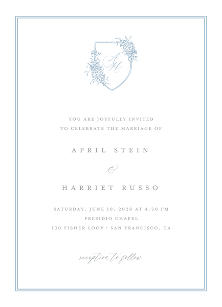 Joya Portrait | White | Zola Wedding Invitations