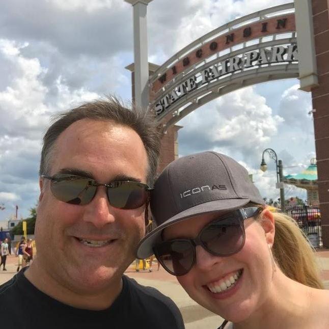 Shortly before getting our cream puffs on at the Wisconsin State Fair.