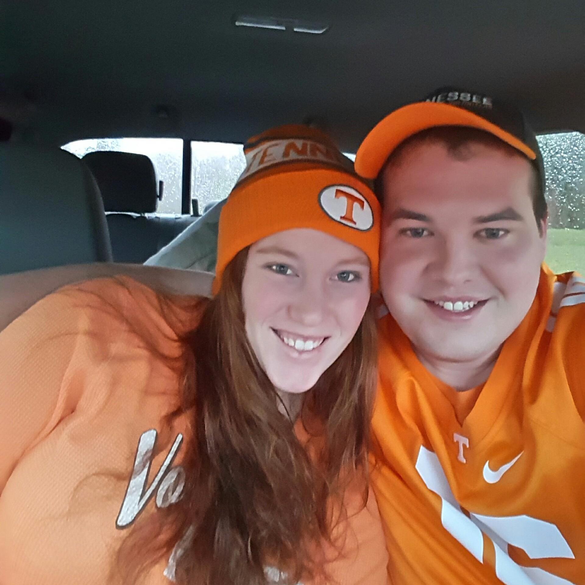 On the way to our first Vols game!