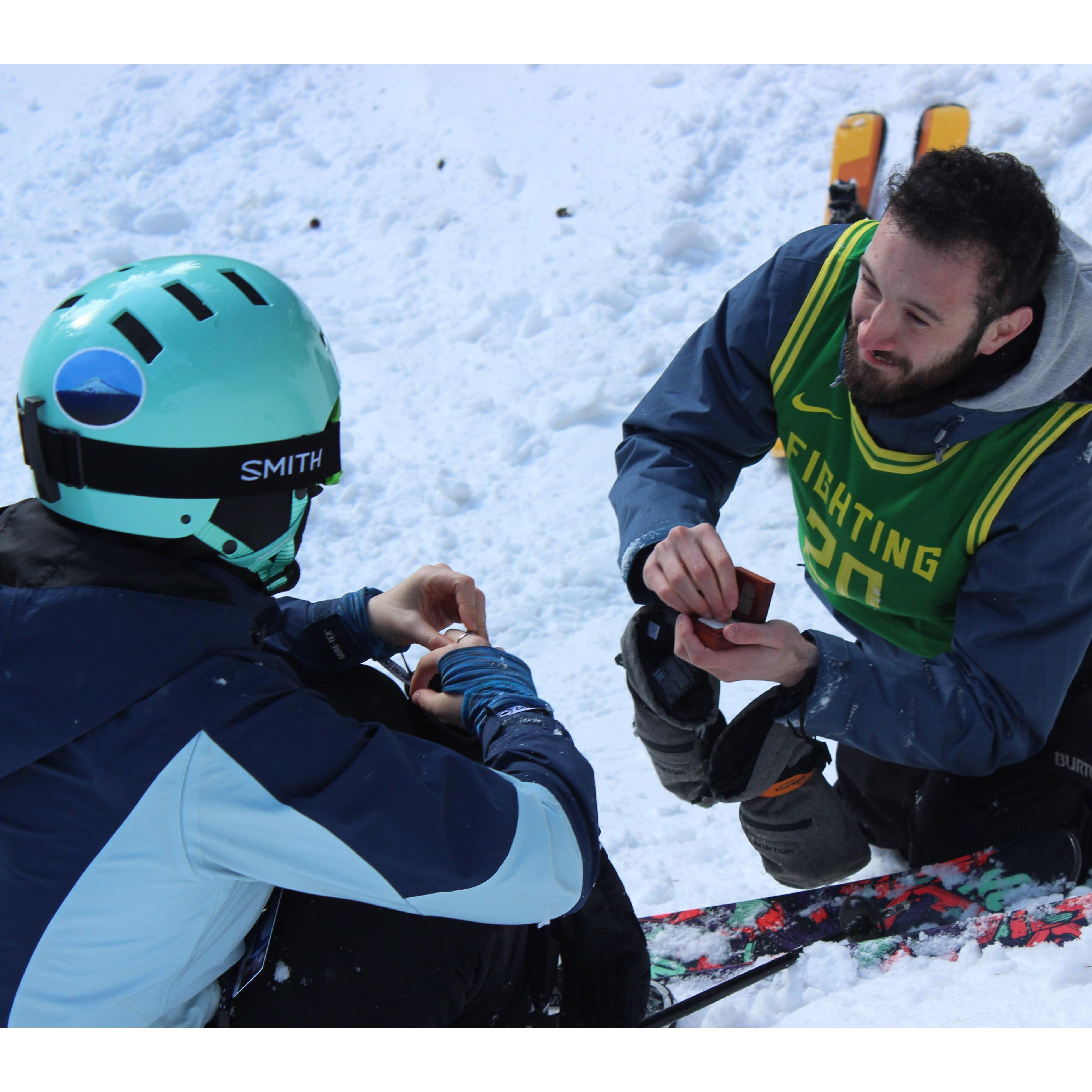 We got engaged atop Mt. Hood!