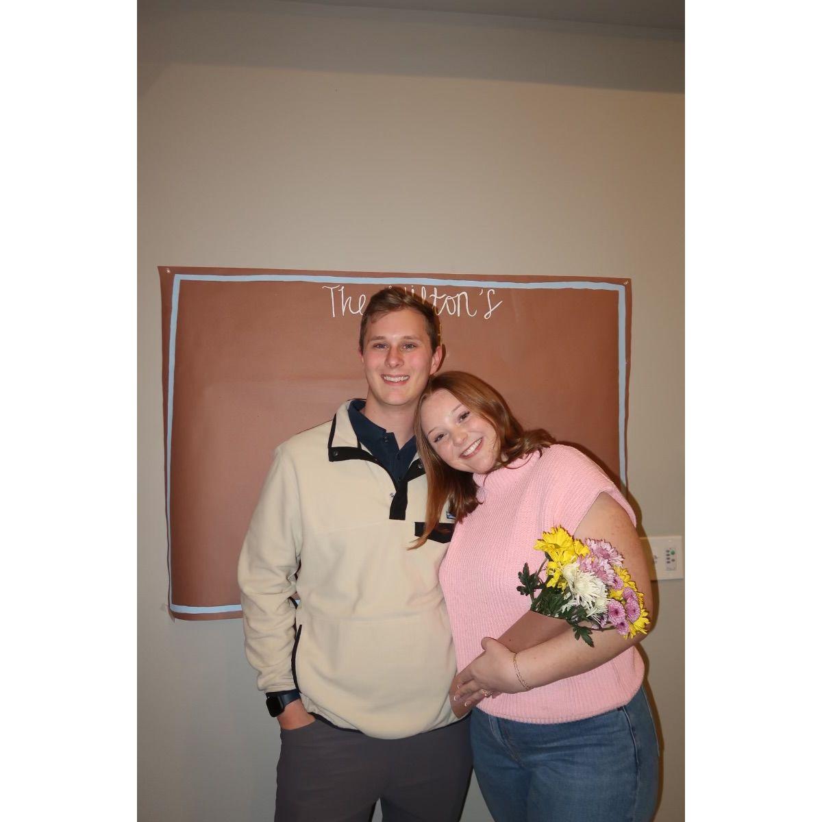 Our sweet friends threw us a surprise engagement party.