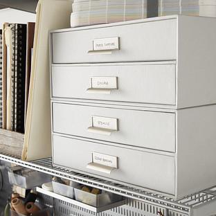 Bigso Light Grey Stockholm Paper Drawers