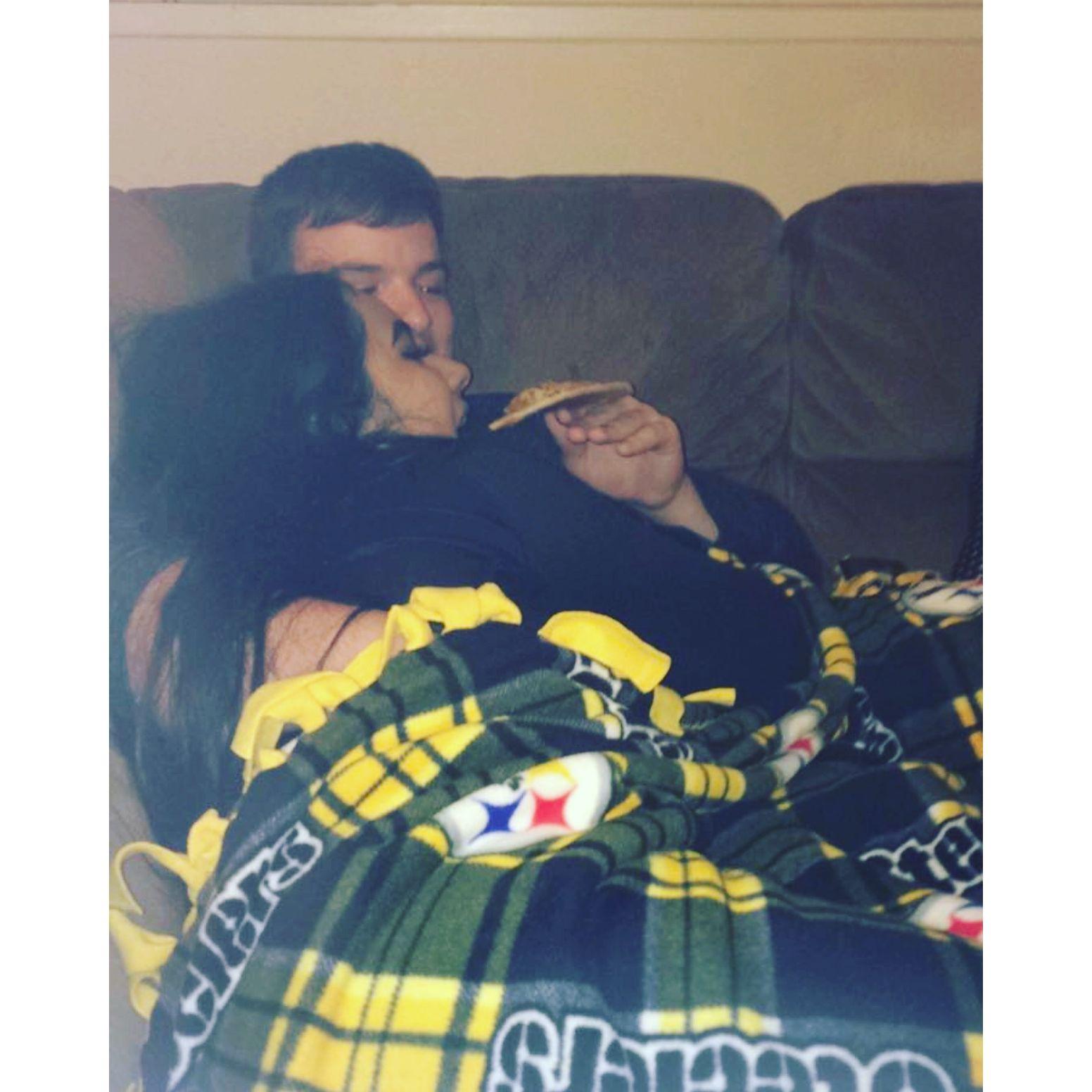 Dom feeding me a Gordita because why not?!