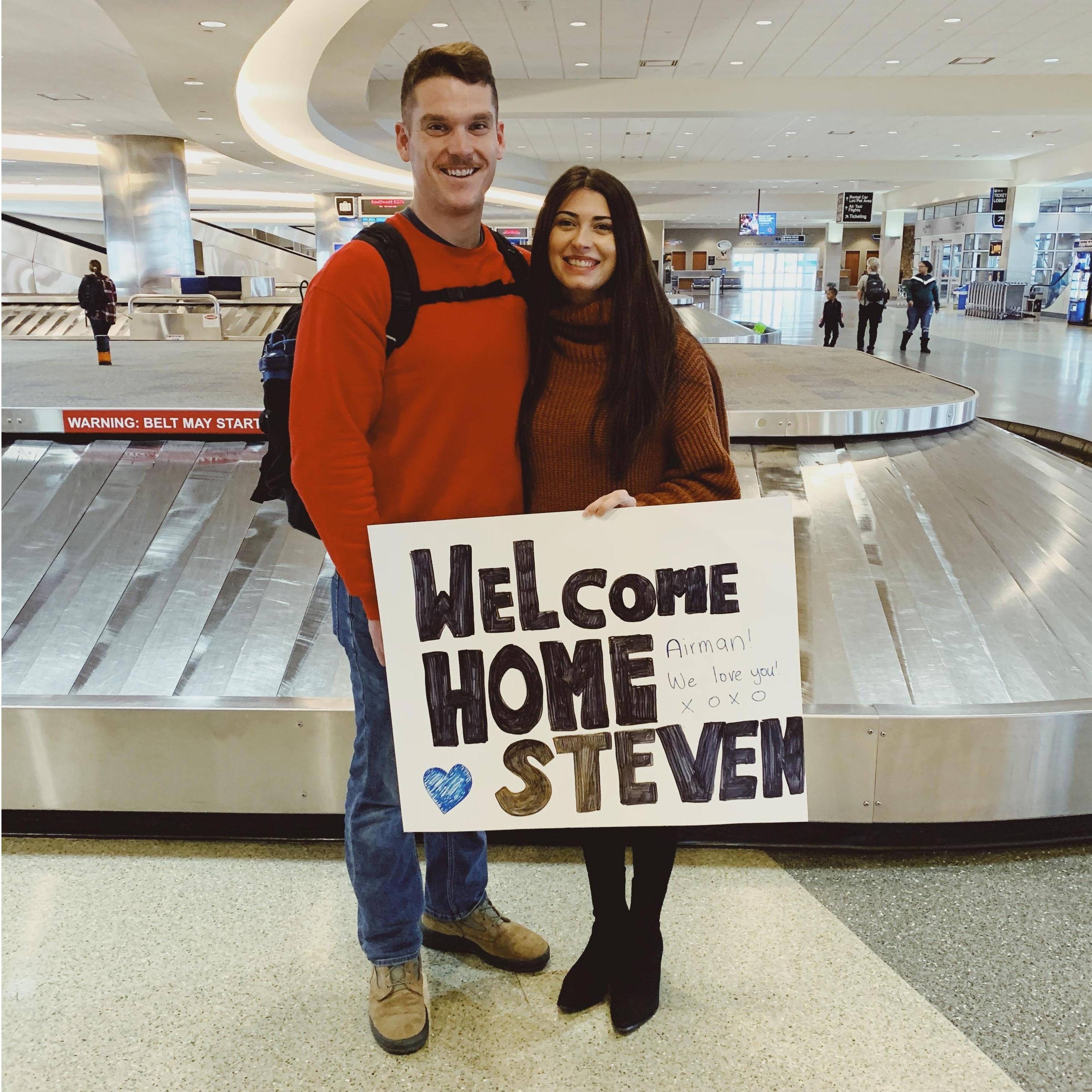 Steven was allowed to come home for a month when transferring to Wichita Falls, TX to Ellsworth, AFB.