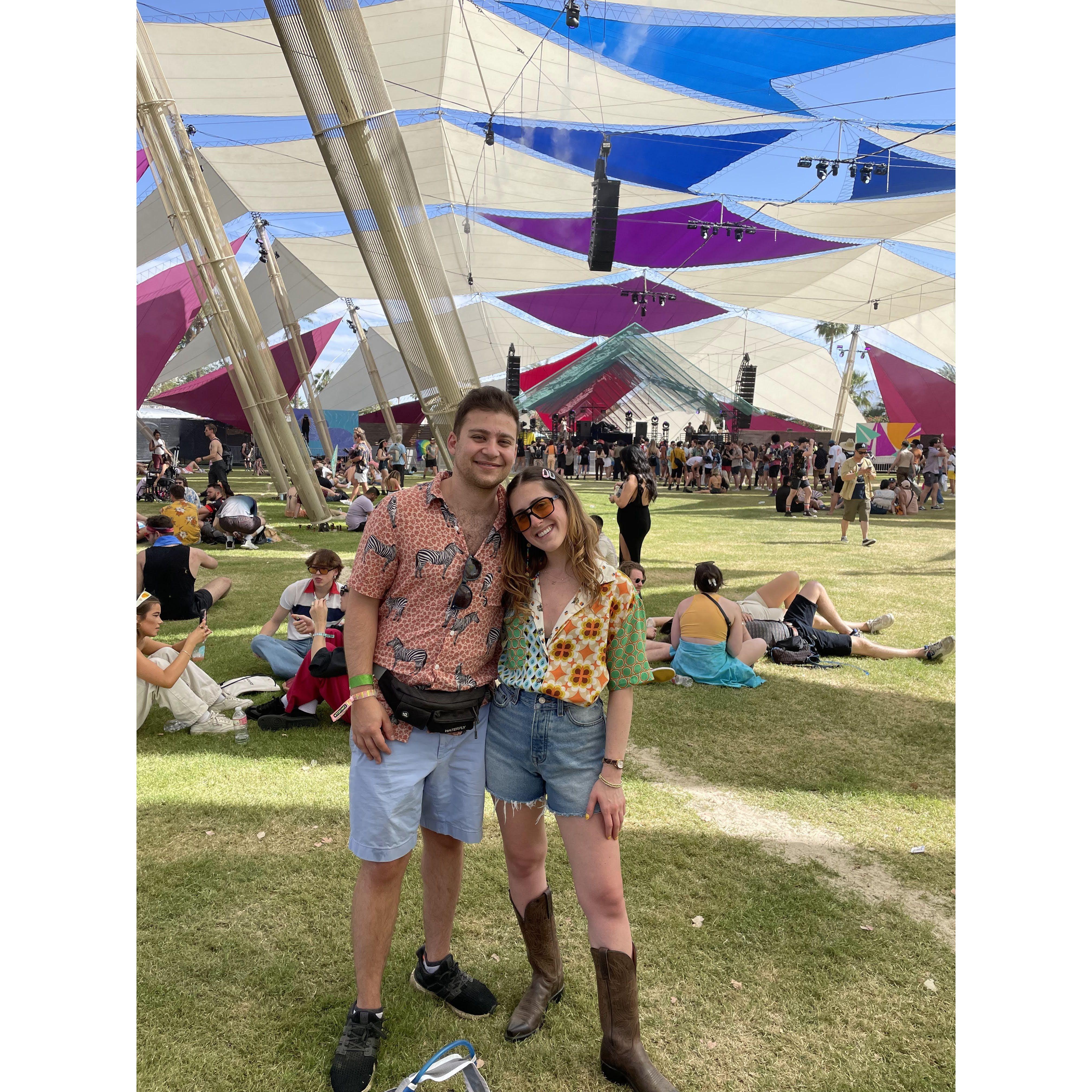 Adam brings Mel to Coachella (his second home)