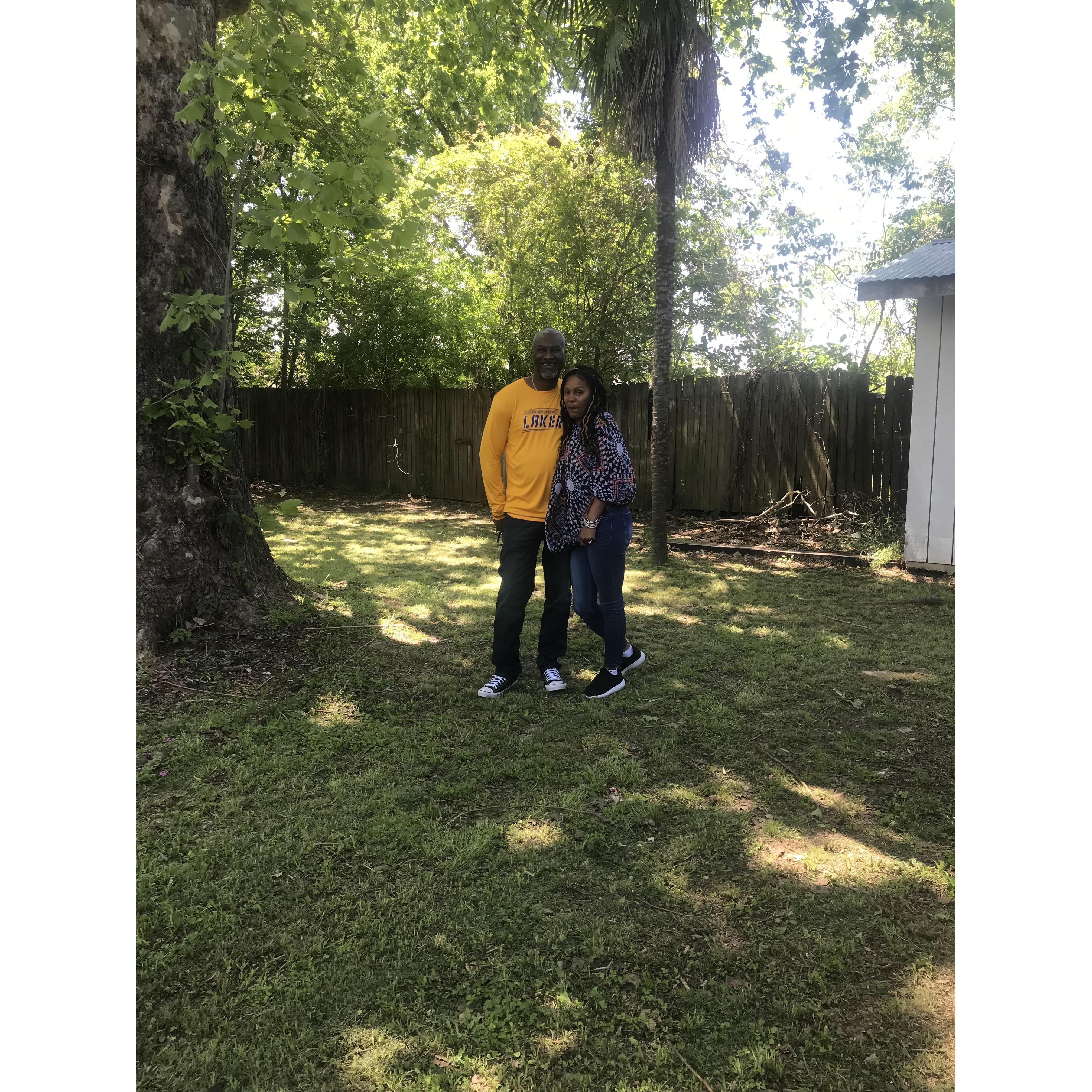 Backyard childhood home Alexandria La.