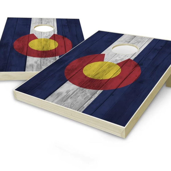Colorado State Flag Cornhole Board Set | YardGames.com