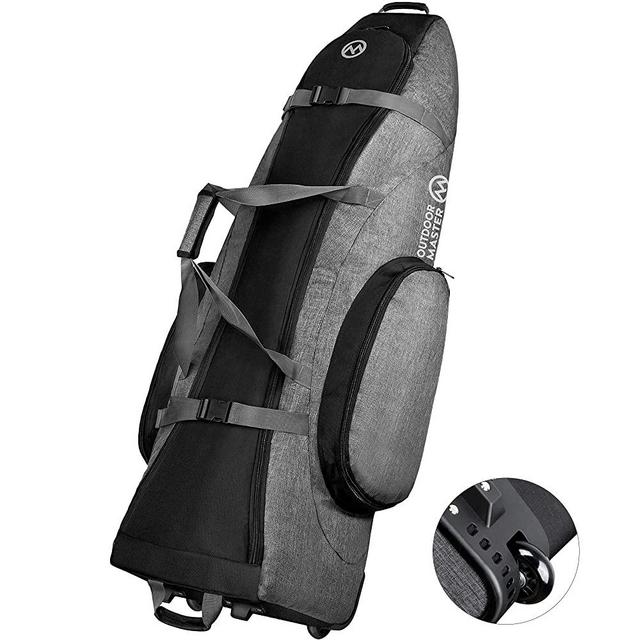 OutdoorMaster Padded Golf Club Travel Bag with Wheels, 900D Heavy Duty Oxford Waterproof -Alligators