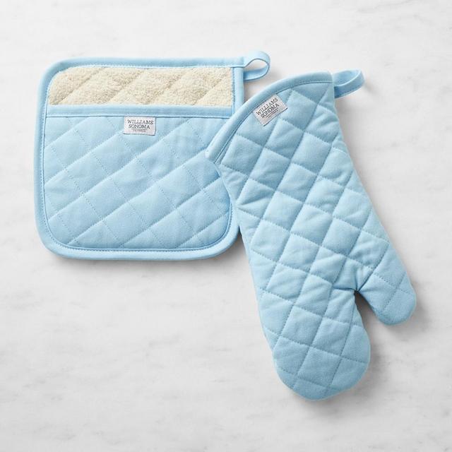 Williams Sonoma Oven Mitt & Potholder Set, Aqua