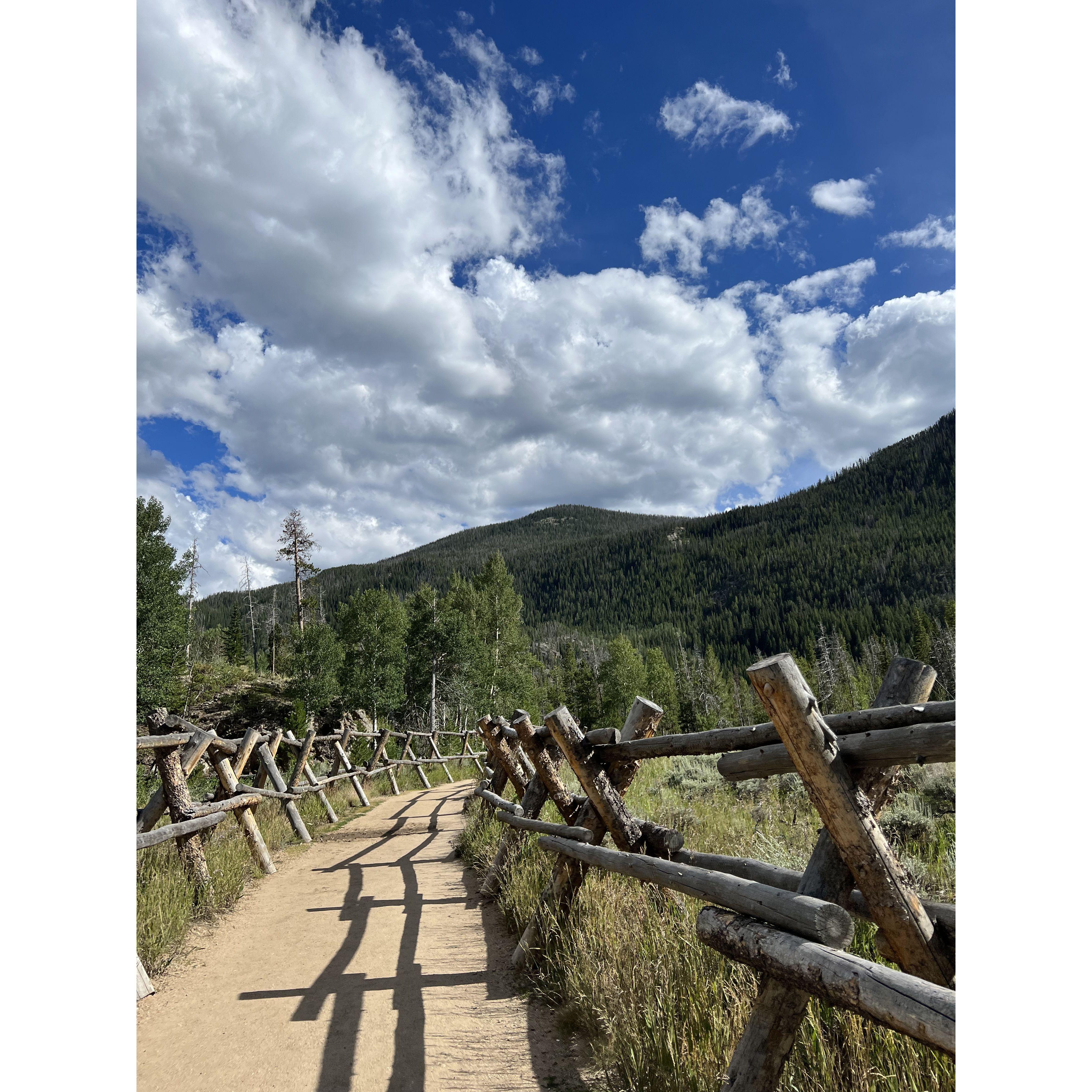 We went straight to our lodge in Grand Lake, dropped our things off, and went on a beautiful hike!