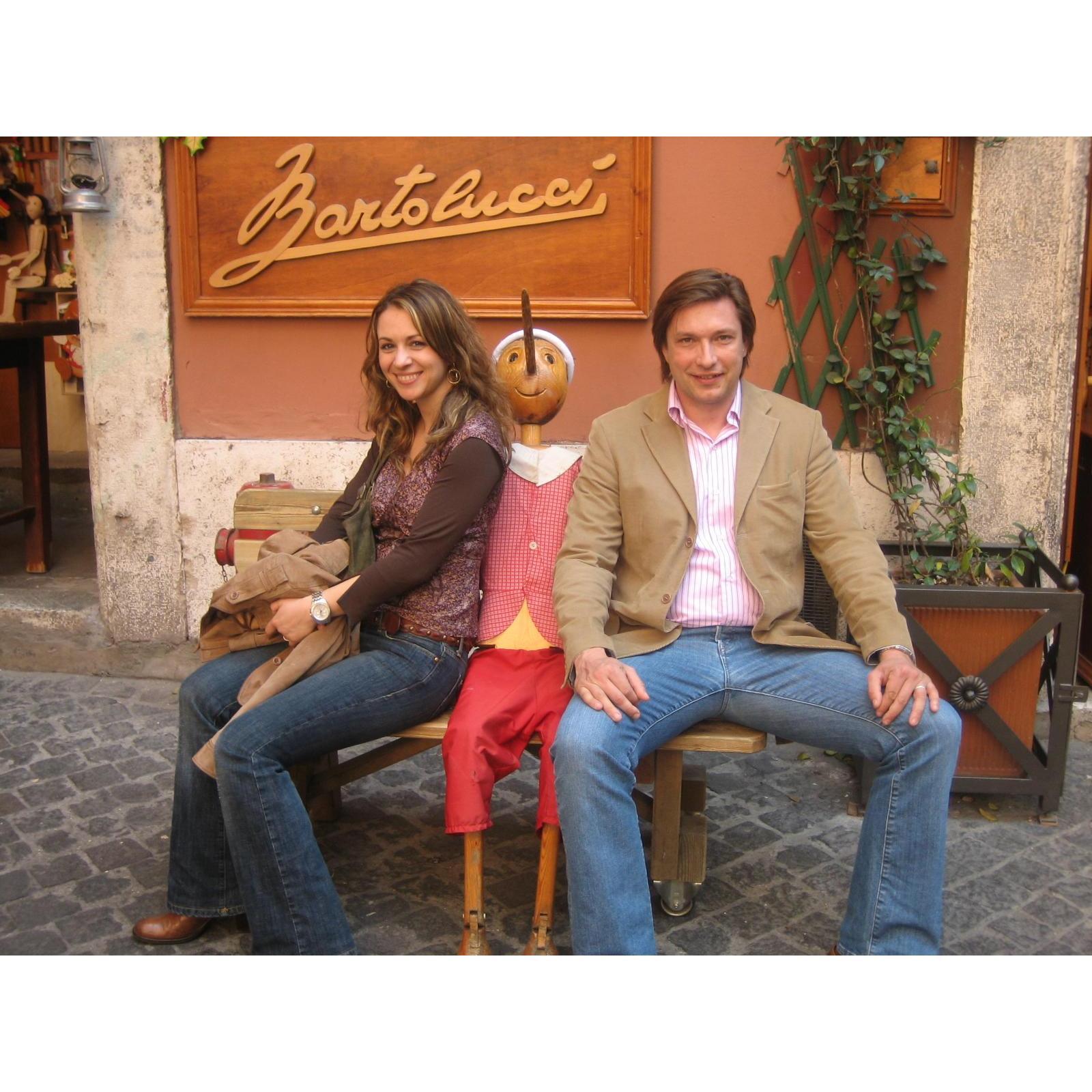 Having fun at Rome with Pinocchio...March 2007