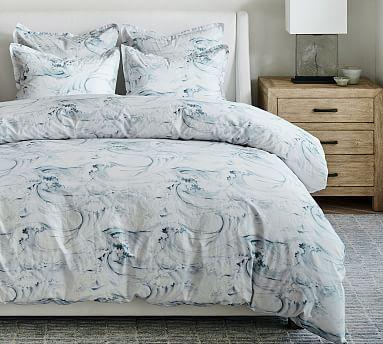 Queen Stinson Wave Organic Cotton Duvet Cover