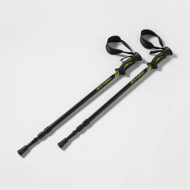 2pk Adjustable Trekking Poles Black - All in Motion™