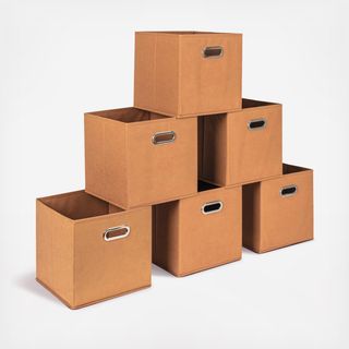 Fabric Storage Cube Bin, Set of 6
