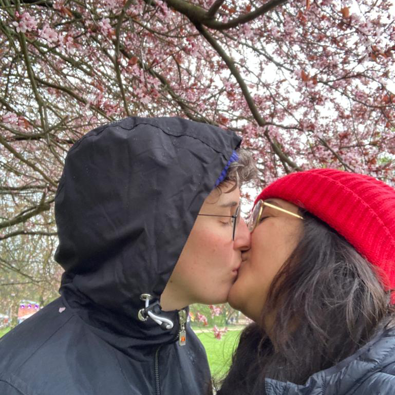 Enjoying our first spring together.