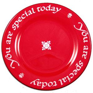 "You Are Special Today" Red Plate