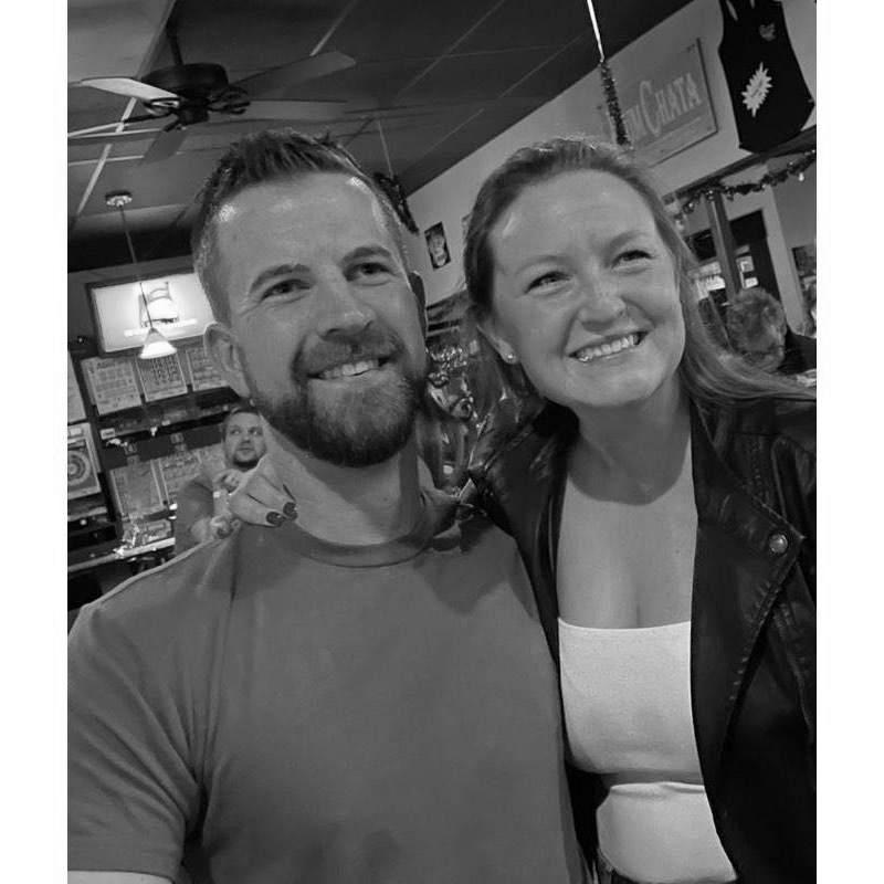 Our first photo together as a couple!
