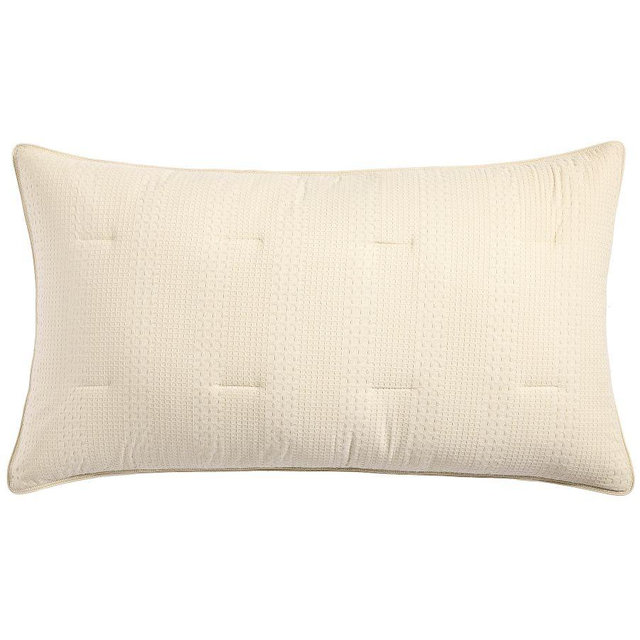 Honeycomb Cotton Comforter Sham, King, Oatmeal