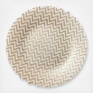 Chevron Glass Service Plate/Charger