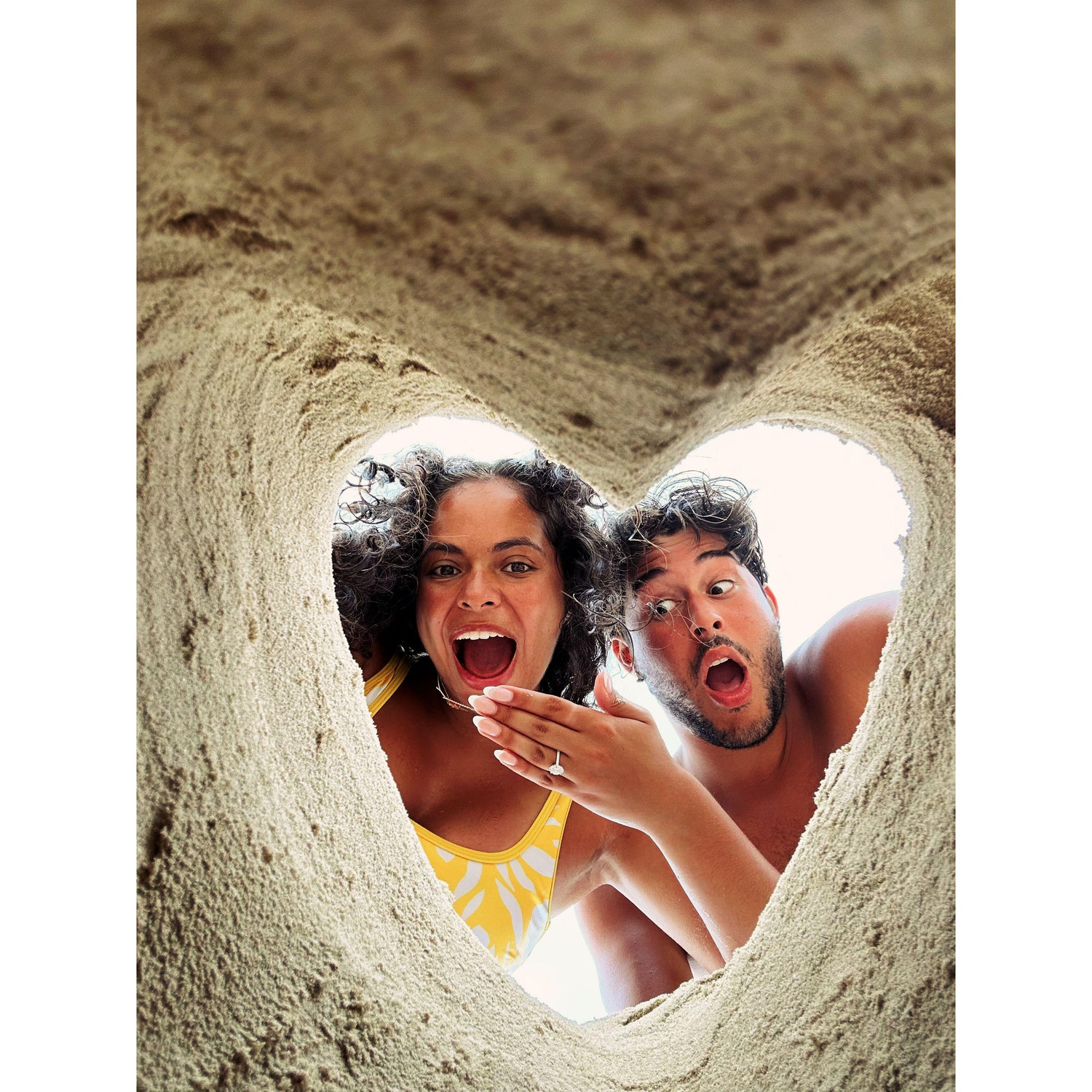 On August 23, 2023, in beautiful Culebra, Puerto Rico, Kelsey and Brian were painting together when Brian finally popped the question.