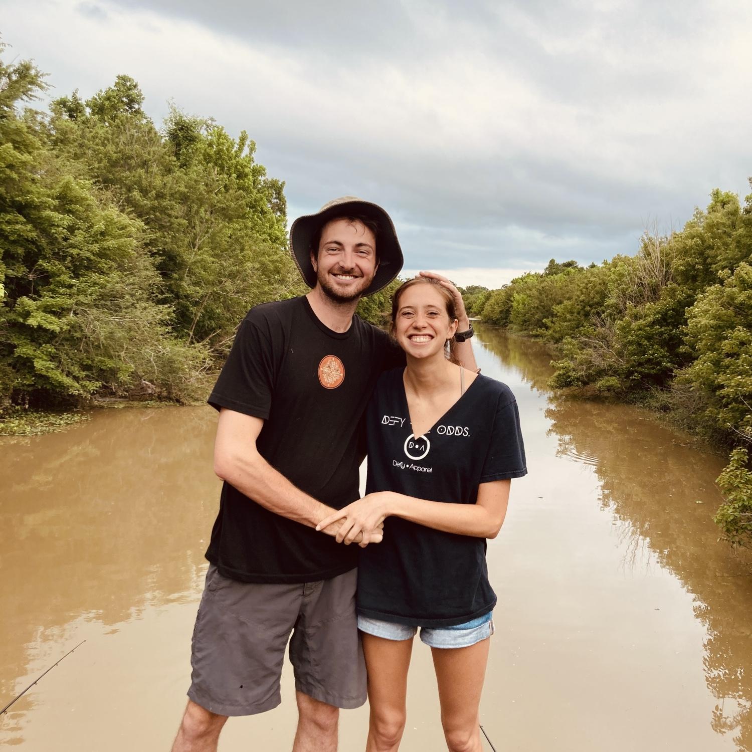 Our first picture together, back in the bayou of Louisiana.