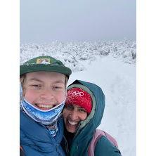Our first winter hike and we got caught in a blizzard at the top.
