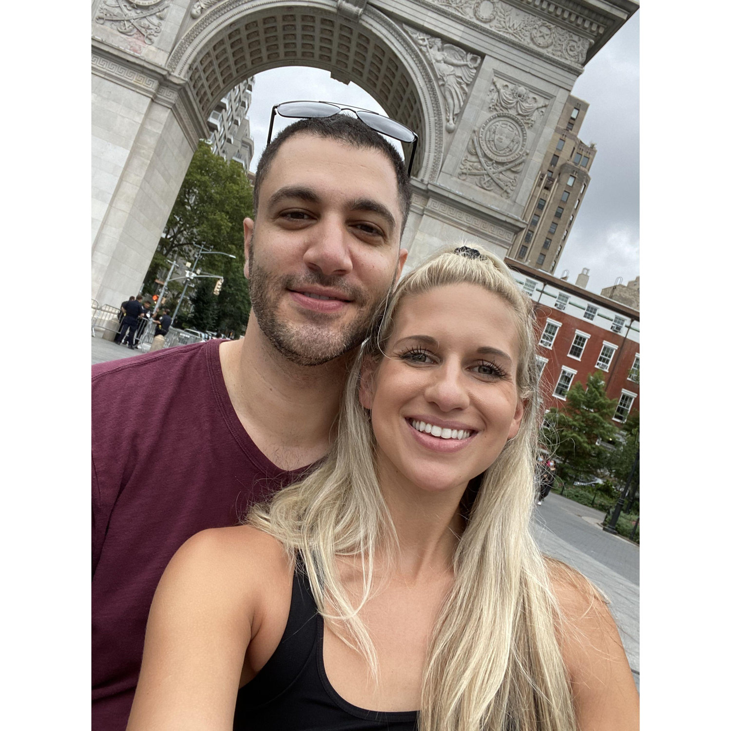 This was taken in Washington Square Park the very first time Faris came up to visit Olivia in New York. This later became the same destination for his proposal.