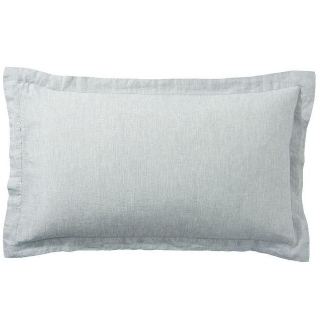 Mineral Blue Belgian Flax Linen Shams, King, Set of 2