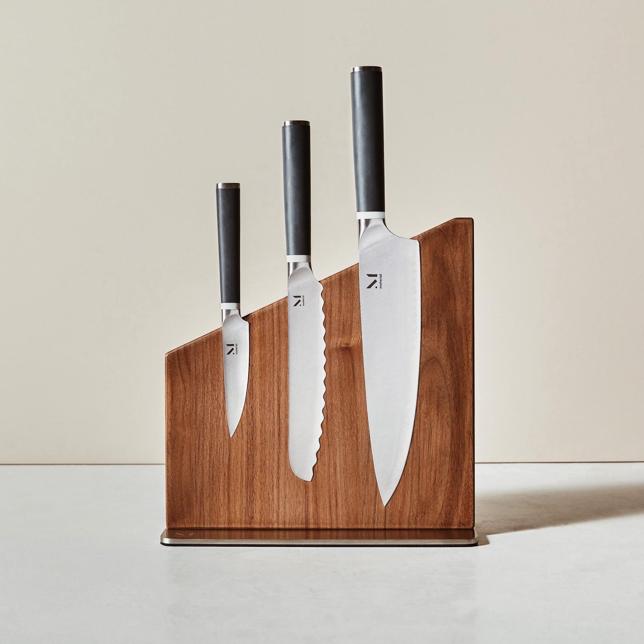 Magnetic Knife Stand in Walnut
