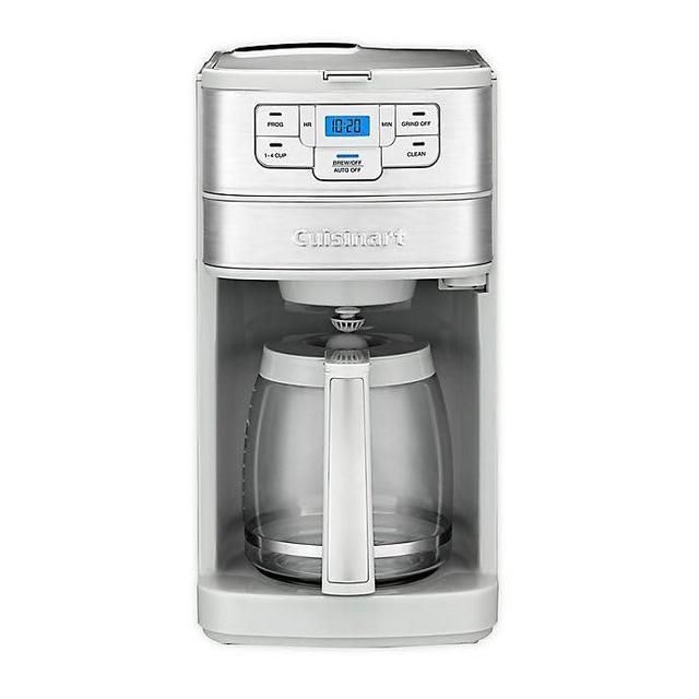 Cuisinart Stainless Steel Automatic Grind and Brew 12-Cup Coffeemaker with 24-Hour Programmability, 1-4 Cup Setting and Glass Carafe