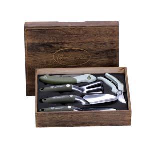 Deluxe 5 - piece Garden Tool Set in Wooden Gift Box
