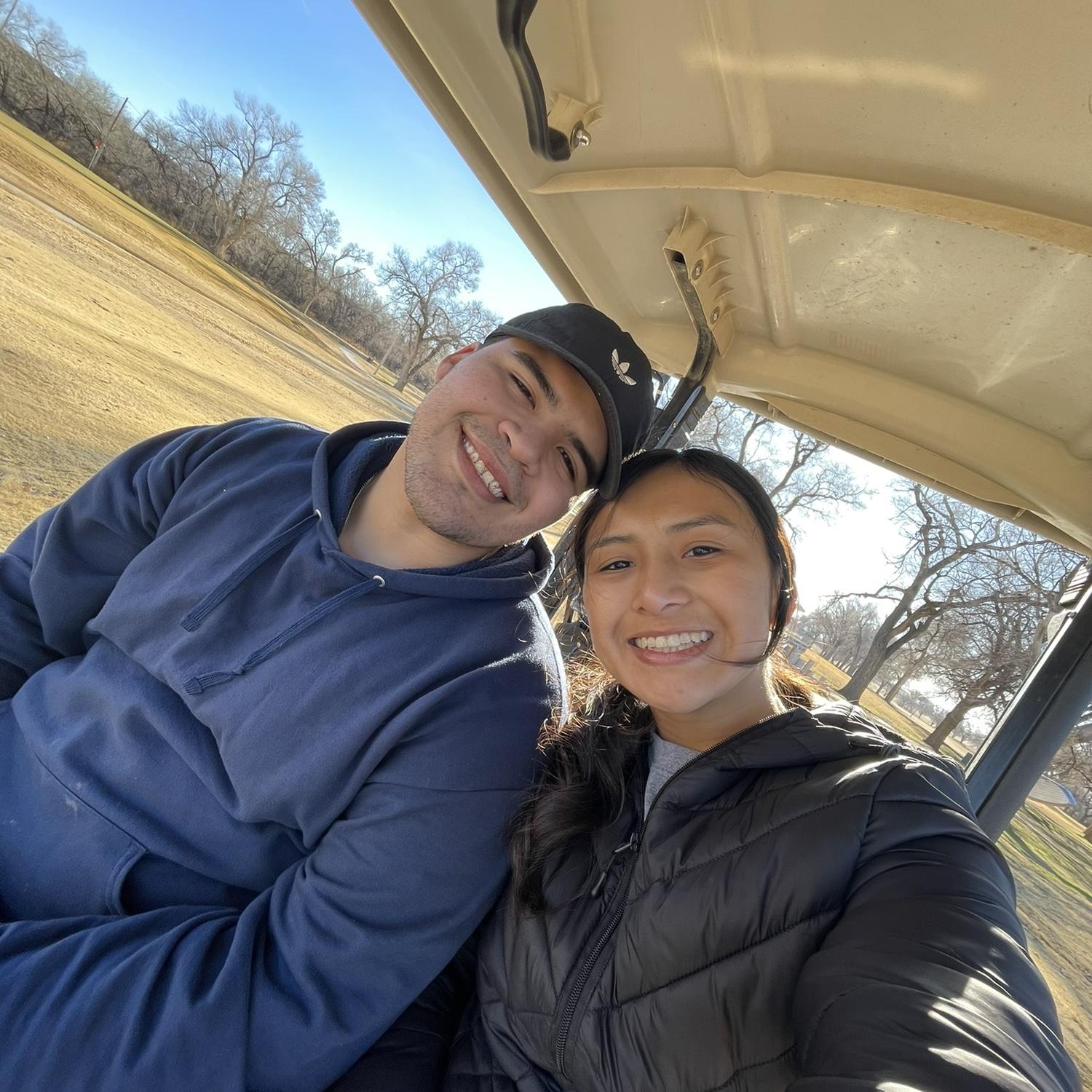 Out golfing!
