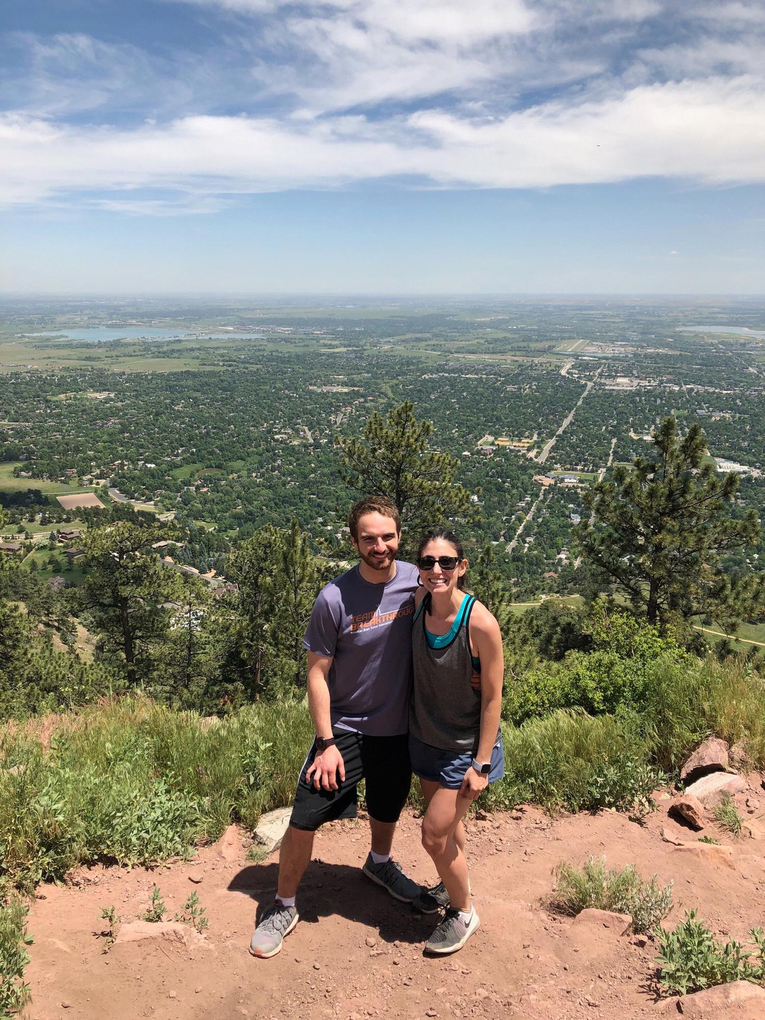 Kyle's first day in Colorado included a beautiful hike in Boulder